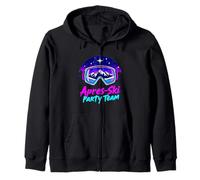 Apres Ski Party Vibes - Snowy Mountain Nightlife Zip Hoodie