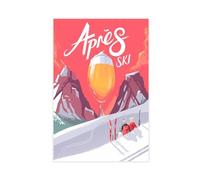 Apres Ski Poster Canvas Poster Bedroom Decor Landscape Office Room Decor Gift Unframe: 20x30inch(50x75cm)