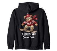 Apres Ski Social Club Bear Snowboard Winter Zip Hoodie