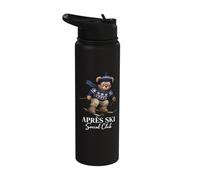 Après Ski Social Club Cute Ski Bear Winter Party Stainless Steel Insulated Water Bottle