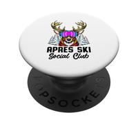 Apres Ski Social Club Deer Goggles Snow Party PopSockets Adhesive PopGrip