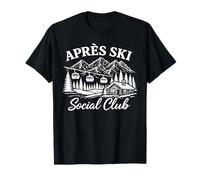 Apres Ski Social Club Gondola Mountain Cabin T-Shirt