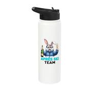 Apres Ski Team Bunny Winter Holiday Stainless Steel Insulated Water Bottle