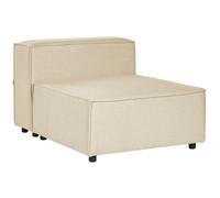 Beliani 1-Seat Section Aprica Beige Faux Linen