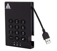 Apricorn 2TB Aegis Padlock USB 3.0 SSD 256-Bit Encrypted Portable Drive (A25-3PL256-S2000), Black