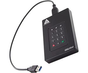 Apricorn Aegis Fortress L3 - FIPS Level 3 Validated, 4TB USB 3.0 Hardware Encrypted Portable Hard Drive with PIN Access (AFL3-4TB)