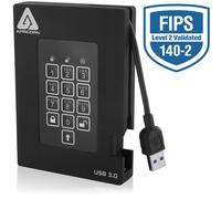 Apricorn Aegis Padlock Fortress external hard drive 2 TB Black