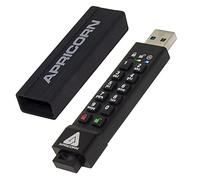 Apricorn Aegis Secure Key 3Z 8GB 256-bit AES XTS Hardware Encrypted FIPS 140-2 Level 3 Validated Secure USB 3.0 Flash Drive (ASK3Z-8GB), Black