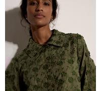 Apricot 3D Floral Embroidered Shirt KHAKI 2XL