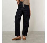 Apricot Aiko Raw Displaced Seam Barrel Jean NAVY 26 INCHES