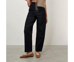 Apricot Aiko Raw Displaced Seam Barrel Jean NAVY 26 INCHES