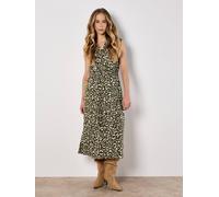 Apricot Animal Print Midi Dress In Khaki Khaki 14