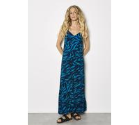 Apricot Animal Print Trapeze Cami Maxi Dress In Navy Navy