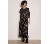 Apricot Apricot Distressed Leopard Jersey Dress, Grey, Size Xxl, Women Grey