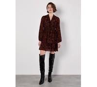 Apricot Batik Paisley Mini Dress In Orange Orange 10