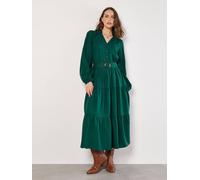 Apricot Women's Belted Tiered Maxi Skirt in Green | Size: 10 Apricot Green 10