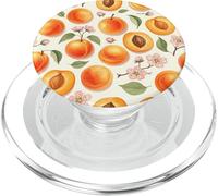 Apricot Blossom Fruit Watercolor Pattern PopSockets PopGrip for MagSafe