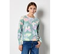 Apricot Women's Butterfly Fine Knit Jumper in Green | Size: 14 Apricot Green 14