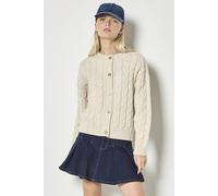 Apricot Women's Cable Knit Button-Down Cardigan in Stone | Size: 10 Apricot Stone 10