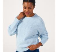 Apricot Chevron Pointelle Lurex Jumper BLUE SIZE 10