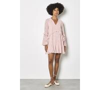 Apricot Chiffon Floral Embroidered Mini Dress In Pink Pink 14