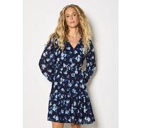 Apricot Women's Chiffon Floral Print Mini Dress in Navy | Size: 10 Apricot Navy 10