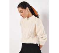 Apricot Women's Chunky Cable Knit Jumper in Cream | Size: 16 Apricot Cream 16