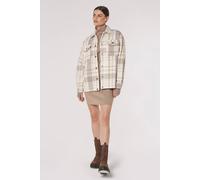 Apricot Classic Check Shacket In Beige Beige
