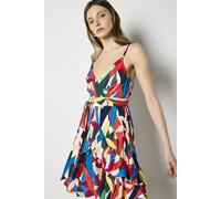 Apricot Women's Colour Block Tiered Cami Mini Dress in Orange | Size: 10 Apricot Orange 10