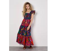 Apricot Women's Colour Pop Parrot Print Maxi Dress | Size: 12 Apricot Multicolor 12