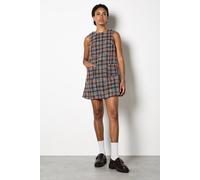 Apricot Colour Pop Tweed Shift Mini Dress In Black Black 18