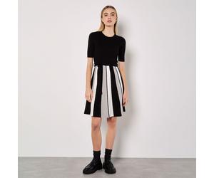 Apricot Colourblock Carousel Knit Dress BLACK 2XL