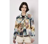 Apricot Women's Colourful Dogtooth Jacket | Size: 8 Apricot Multicolor 8