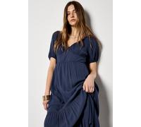 Apricot Women's Crinkle Tiered Maxi Dress in Navy | Size: 14 Apricot Navy 14