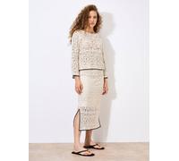 Crochet Circles Midi Skirt Apricot Stone 10