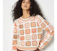Apricot Crochet Squares Jumper BLUE LARGE