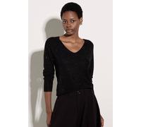 Apricot Diamante Embellished Fine Knit Jumper In Black Black