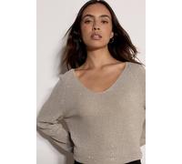 Apricot Diamante Embellished Fine Knit Jumper In Gold Gold