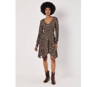 Apricot Ditsy Floral Smocked Mini Dress In Green Green 12