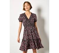 Apricot Ditsy Floral Smocked Mini Dress In Pink Pink 10