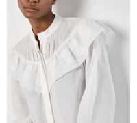 Apricot Embroidered Bib Shirt WHITE SIZE 10