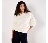 Apricot Embroidered Flower and Sequin Jumper CREAM 2XL