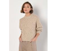Apricot Flecked Knit Chunky Jumper In Stone Stone 16