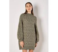 Apricot Flecked Knit Jumper Mini Dress In Khaki Khaki