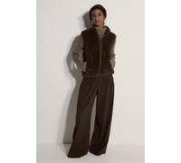 Apricot Women's Fleece Zip-Through Gilet in Brown | Size: 18 Apricot Brown 18