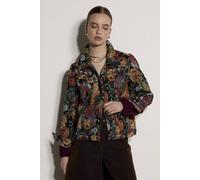 Apricot Women's Floral Tapestry Jacket in Black | Size: 14