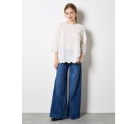 Apricot Women's Flower Bell Sleeve Top in White | Size: 12 Apricot White 12