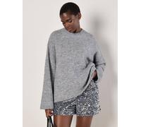 Apricot Fluffy Oversized Jumper In Grey Grey 16