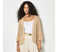 Apricot Gold Knitted Open Cardigan MUSTARD LARGE