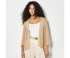 Apricot Gold Knitted Open Cardigan MUSTARD MEDIUM
